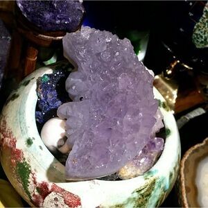 130.4g Amethyst Moon Totem Figurine